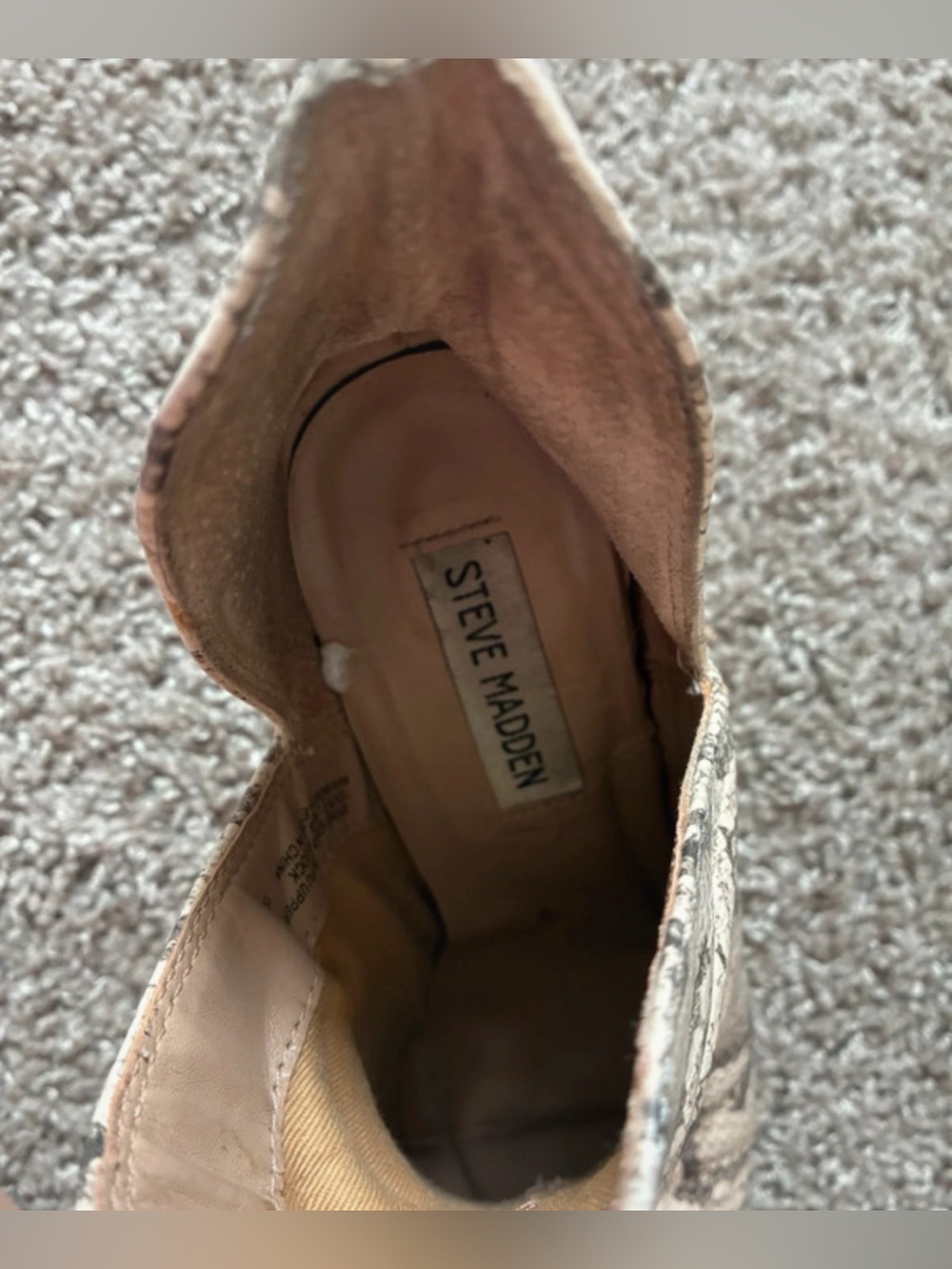 Steve Madden Snakeskin Boots Size 7.5 - Picture 3 of 9